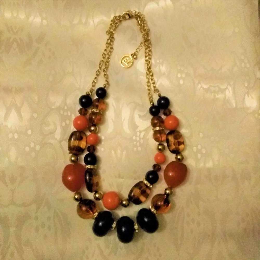 Erika Lyon Two Strand Beaded 18" Necklace